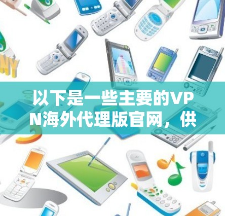 以下是一些主要的VPN海外代理版官网，供您参考