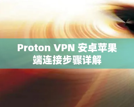 Proton VPN 安卓苹果端连接步骤详解 Proton VPN 安卓苹果端连接步骤详解
