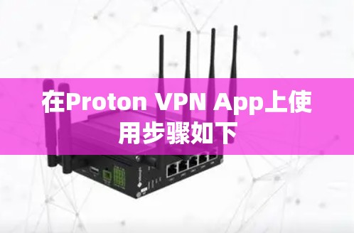 在Proton VPN App上使用步骤如下